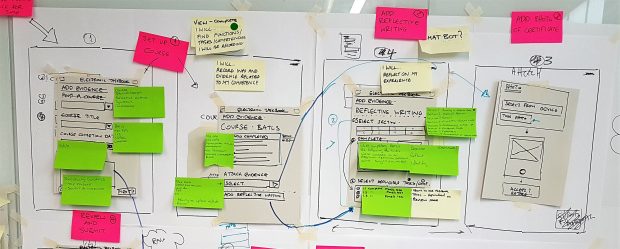 A picture showing Redrawn storyboard for MA taskbook completion