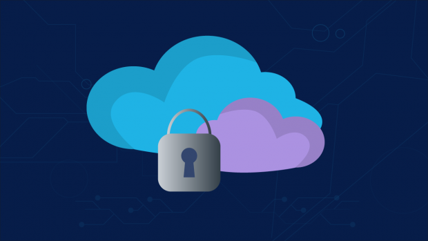 A graphic of a cloud and a padlock
