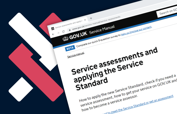 The NELSON logo alongside a screenshot of the GOV.UK service assessments page