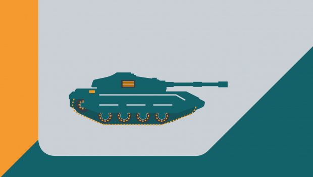 A graphic showing a tank